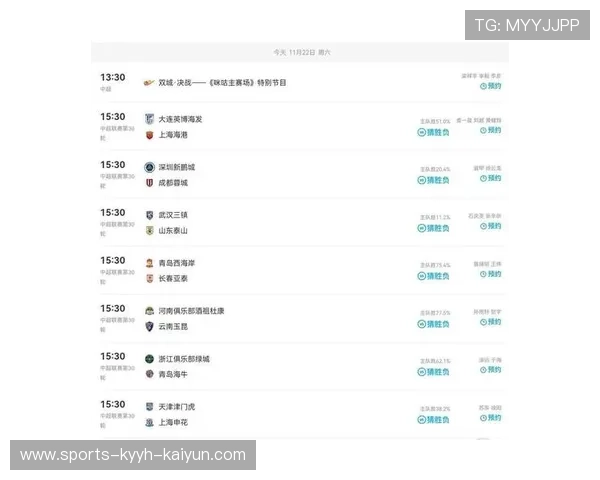 本周中超联赛赛程：本周的中超联赛赛程安排与分析